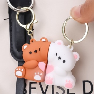 Cặp Đôi Từ Tính Gấu Dễ Thương Mặt Dây Chuyền Móc Khóa Ngọt Ba Lô Nam Châm Quyến Rũ Móc Khóa Xe Móc Khóa Người Bạn Tốt Nhất Quà Tặng