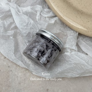 Kovoi Dây thun buộc tóc màu kẹo dễ thương, đàn hồi cao, dùng một lần, đóng hộp