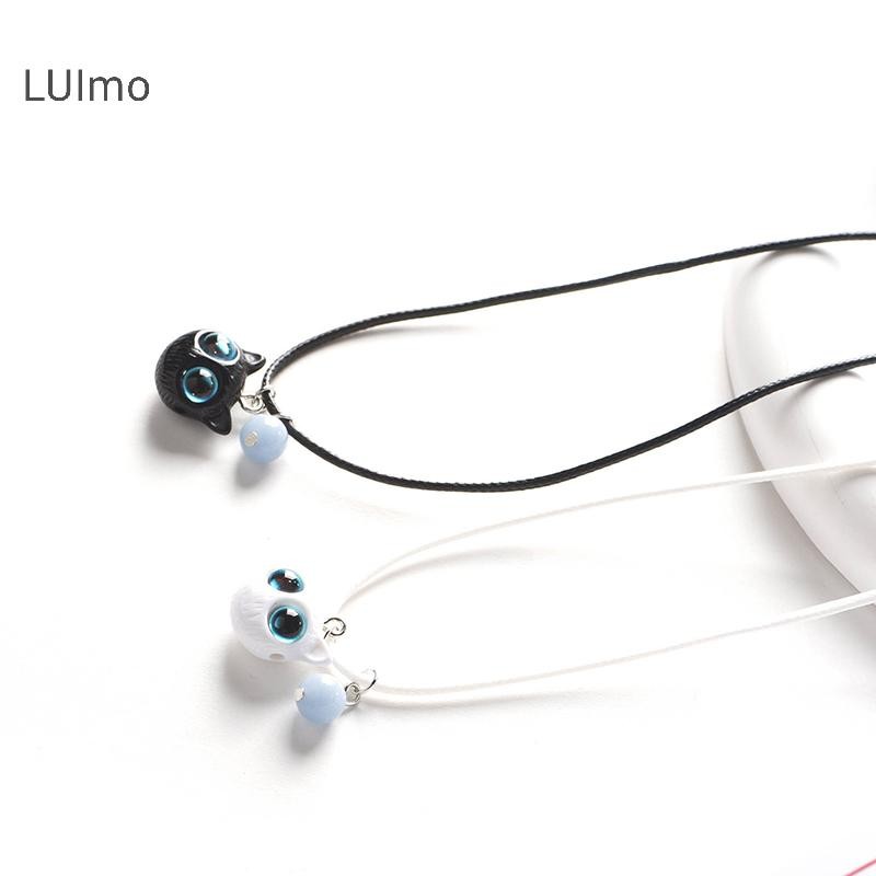 Luimo Gothic Thời Trang Dạ Quang Màu Đen Mặt Dây Chuyền Vòng Cổ Cho Nữ Cô Gái Hoạt Hình Dễ Thương Nhựa Mèo Con Vòng Cổ Trang Sức Phụ Kiện Quà Tặng SBS