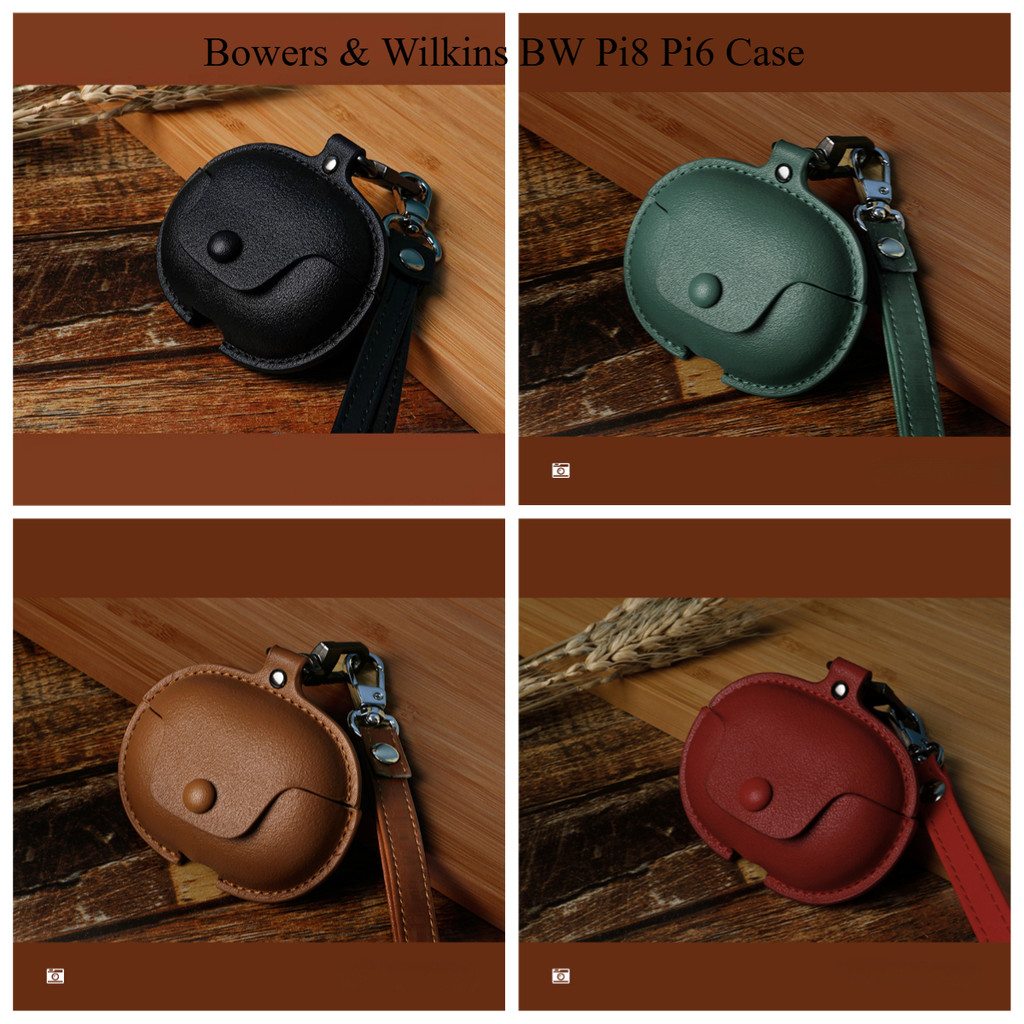 Dành Cho Bowers & Wilkins BW Pi8 PI6 Vỏ Bảo Vệ Da Trơn Cao Cấp PI6 Vỏ Bảo Vệ Tai Nghe Pi8 Túi Bảo Quản Tai Nghe Có Dây Buộc