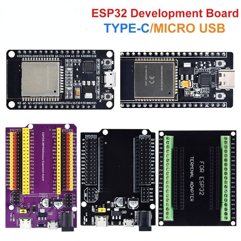 ESP32 WROOM-32 Entwicklungsboard 5V TYP-C CH340C WiFi Bluetooth Ultra-Low Power Consumption SPI Flash 32Mbits Wireless Modul | DE