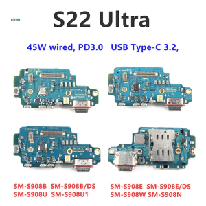 Bảng cổng sạc sạc có đầu đọc thẻ Sim cho Samsung Galaxy S22 Ultra 5G SM-S908U S908B S908N S908E / DS Bảng sạc