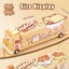 Bút chì AFTEROF, Hộp bút hình xe buýt Capybara, Túi đựng bút dung tích lớn ba lớp trở lại trường học