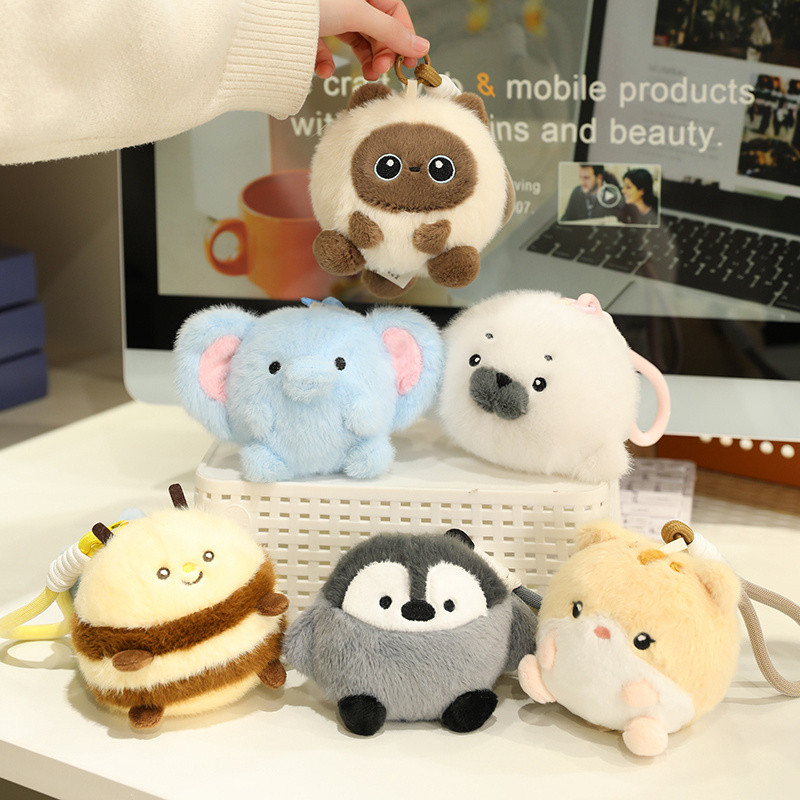 Kawaii Động Vật Sang Trọng Đồ Chơi Mèo Dễ Thương Bò Thỏ Sang Trọng Búp Bê Mặt Dây Chuyền Móc Khóa Ong Vui Nhộn Đồ Chơi Nhồi Bông Để Bàn Ba Lô Trang Trí Mềm Mại Cho Bé Đồ Chơi Làm Dịu Trẻ Em Quà Tặng Sinh Nhật Trao Đổi