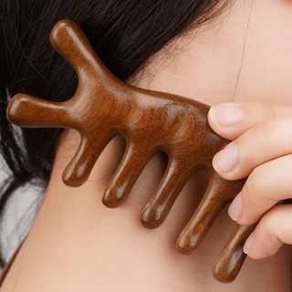 Lược LEAFYHOME năm răng đa chức năng, chống tĩnh điện, răng rộng, massage toàn thân, hỗ trợ lưu thông máu