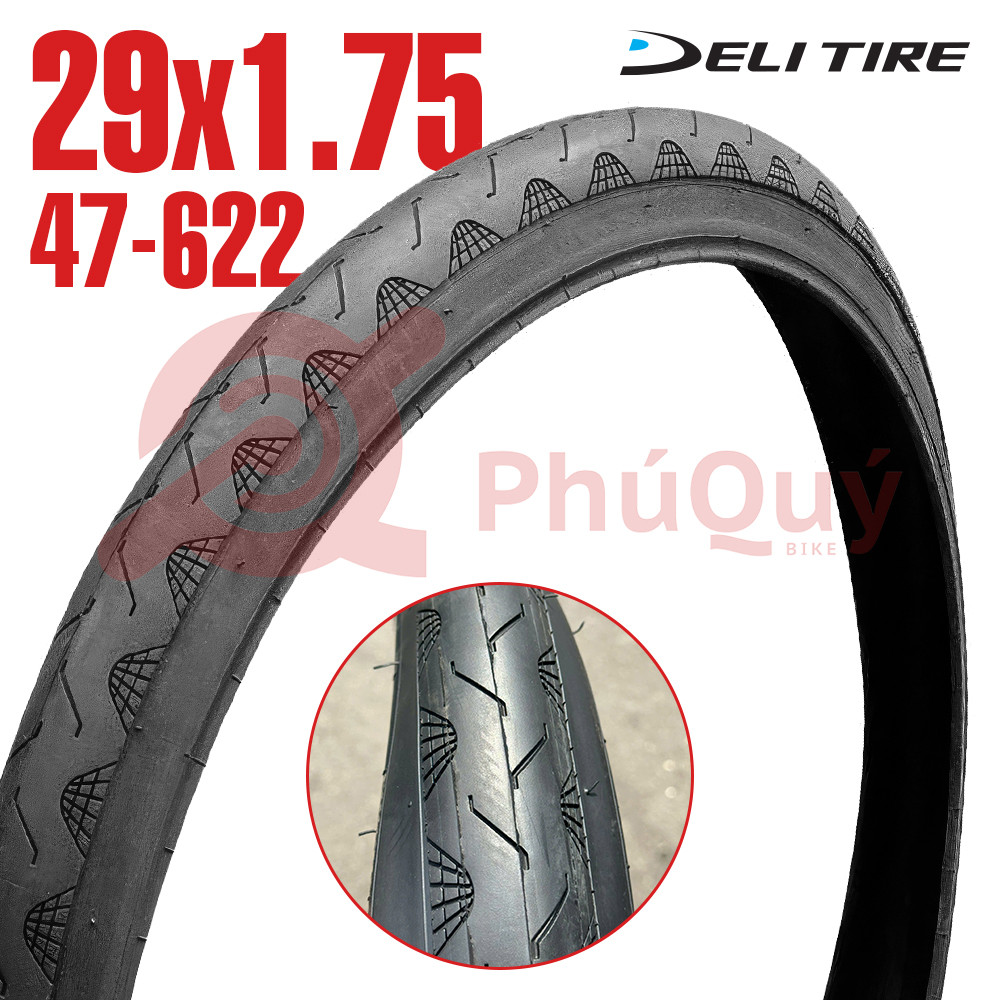 Vỏ Deli 29x1.75 (47-622) Gai Trơn Có Talon
