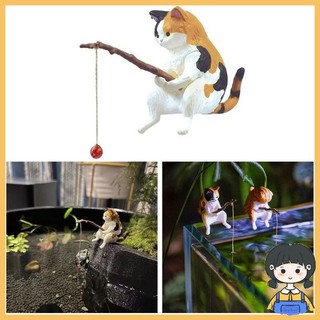Ele Bể Cá Cảnh Quan Câu Cá Mèo Đồ Trang Trí Bể Cá Trang Trí Hoạt Hình Động Vật Nhựa Hình Tượng Để Trang Trí Nhà Cửa