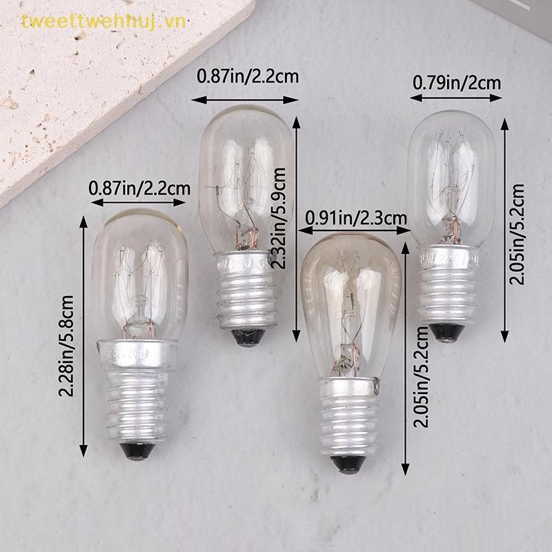 Tweeduj 5 Bóng đèn muối E14 Bóng đèn quả cầu 10 / 15 / 20 / 25W 220V-230V Bóng đèn sợi đốt Tủ lạnh Lò nướng Bóng đèn thay thế VN