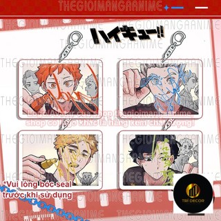 (KÍ TÊN) Móc khóa HAIKYUU!! Vua bóng chuyền in hình anime chibi mica trong acrylic quà tặng xinh xắn