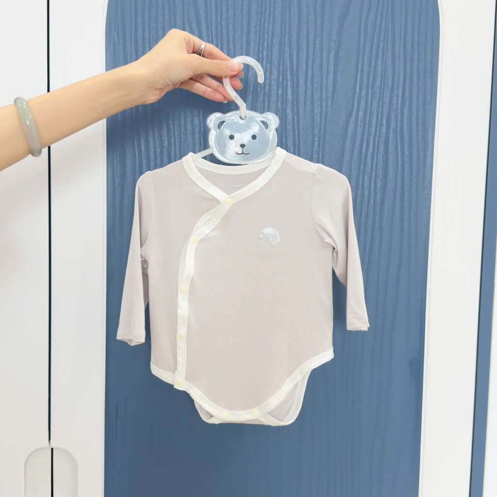 Body Chip Sơ Sinh Dài Tay Anminaza Vạt Chéo Vải Sợi Tre Petit Co Dãn Thoáng Mát Và Mềm Mịn - Hàng Chính Hãng AMI0357-2