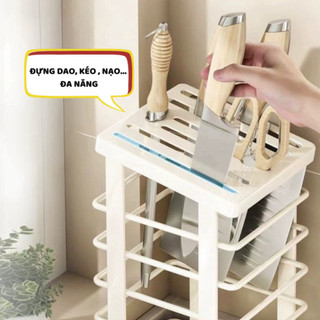 Kệ để dao Giá đựng dao kéo nhiều ngăn bằng nhựa chống nước kệ để đồ nhà bếp đa năng NGÓI HOME - KDNB02