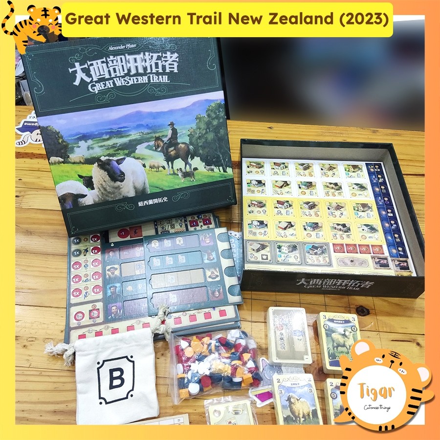 Boardgame Great Western Trail: New Zealand bản Trung kèm luật Anh Tigar