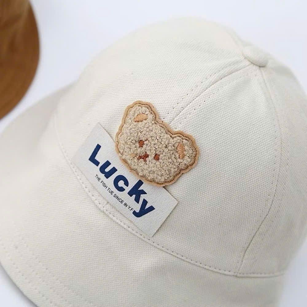 Mũ Lucky bóng chày mỏ vịt trẻ em, mũ mùa hè chống nắng cho bé trai và bé gái họa tiết gấu