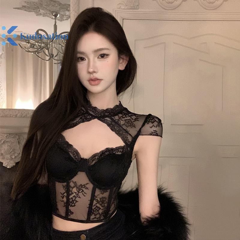 Kudosation Nữ Pure Desire Gợi Cảm Rỗng Ren Không Tay Slim Camisole Có Miếng Lót Ngực Đẹp