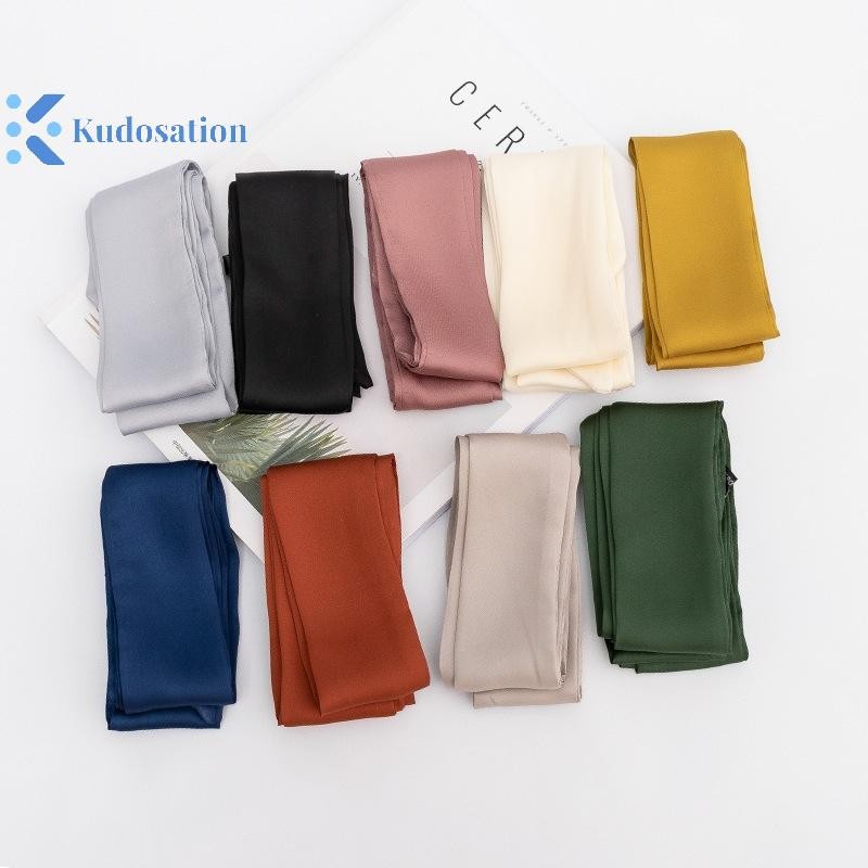 Kudosation 5x200cm Satin Silk N Khăn quàng cổ Khăn quàng cổ Cổ Chắc Chắn Khăn lụa Dài Khăn mỏng Cổ Tóc Túi Ruy Băng s DIY