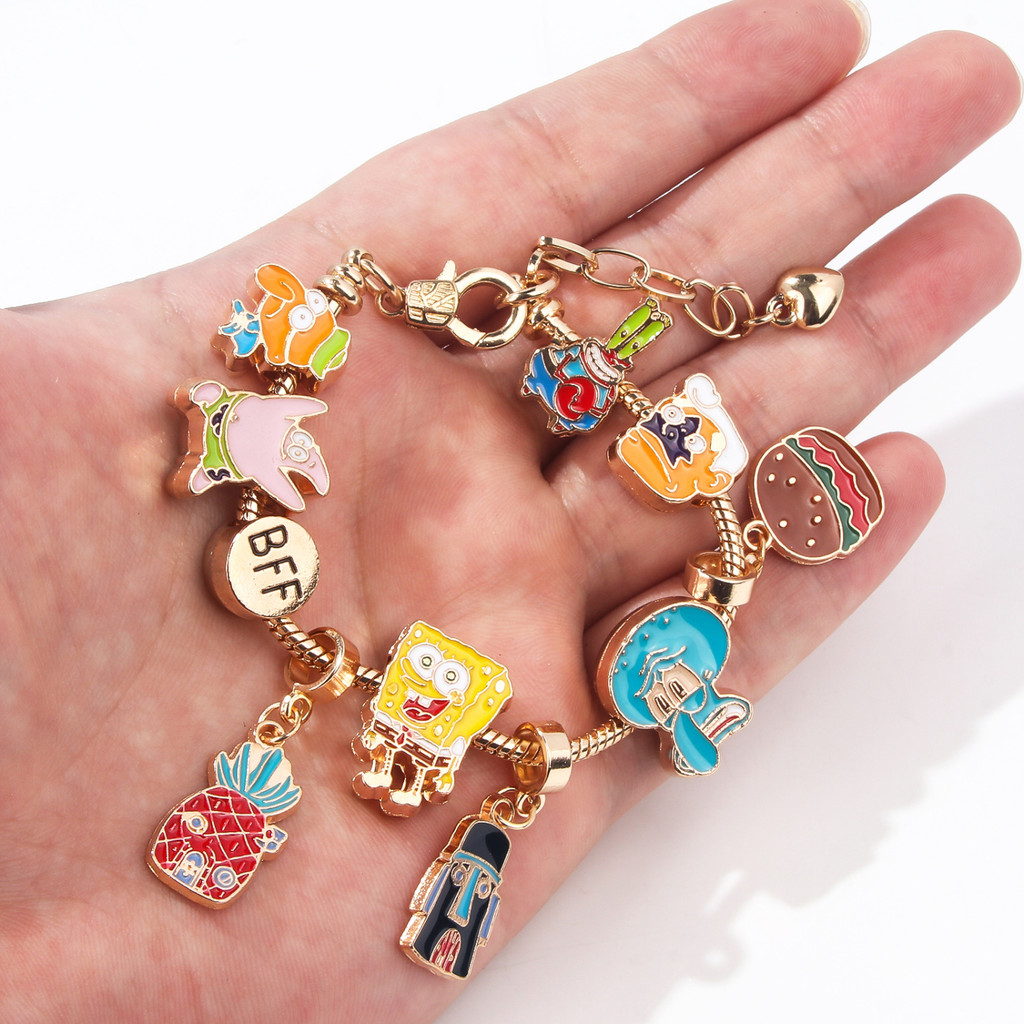 Vòng tay SpongeBob Patrick BFF Good Friends Bikini Bottom Mr. Krabs Squidward Pineapple House Vòng tay hoạt hình BUTU