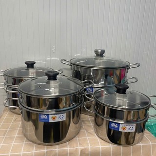 Bộ Nồi xửng hấp cá,nấu xôi Inox Đông Á đáy từ, hấp gà - Dùng được bếp từ - Phương Trang