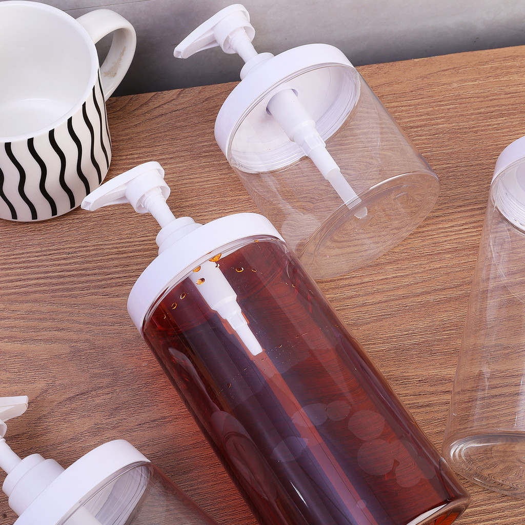 [3-5 ngày đến] Chai đựng máy bơm PET 500ml-1000ml có lỗ mở lớn, Hộp đựng có thể đổ lại bền bỉ để làm kem dưỡng da dầu gội, Chai du lịch chống rò rỉ Thiết yếu trong phòng tắm