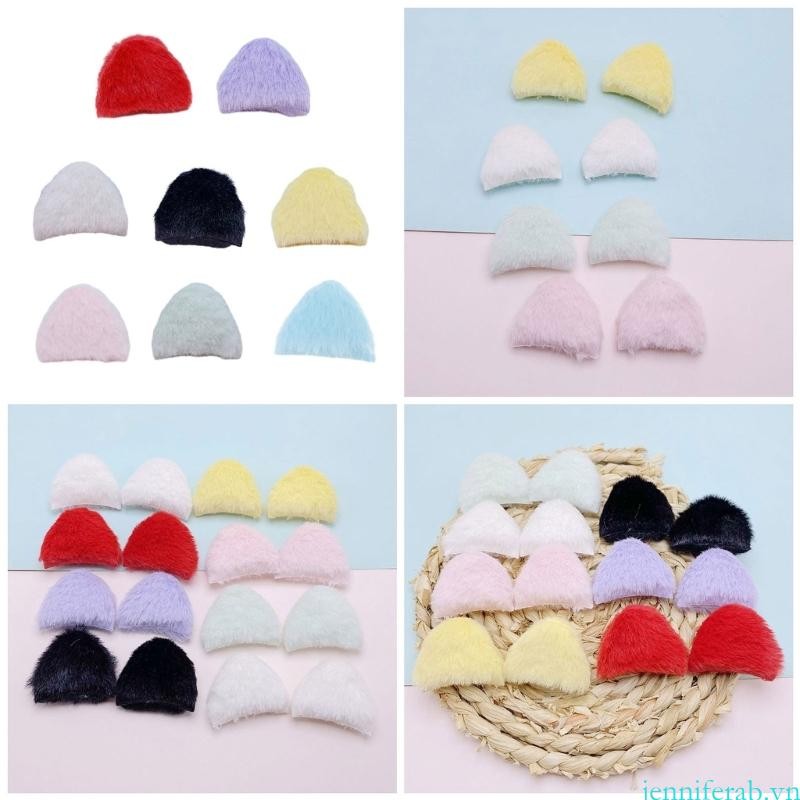 Plush Furry Cat Ears For DIY Hair Clip for Women Cat Ear Barrette Hair Style