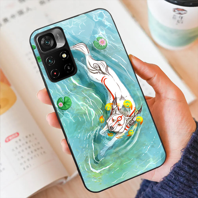 Okami amaterasu 01 Kính Ốp Lưng Điện Thoại Xiaomi POCO F3 F4 F5 M3 M4 M5 M6 4G X3 X4 GT NFC X5 X6 PRO 5G