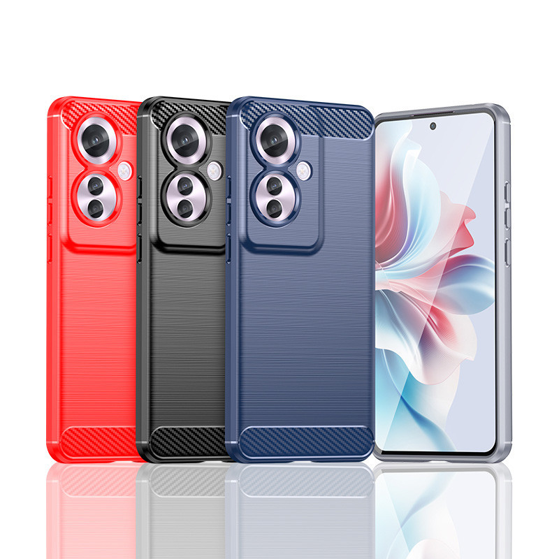Ốp điện thoại TPU mềm chống sốc họa tiết chải siêu mỏng cho OPPO Reno 11 F 5G