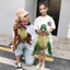 Ba lô sang trọng khủng long TOPTOOLCX, Túi đeo chéo khủng long hoạt hình vui nhộn, Túi đi học Anime dung tích lớn Kawaii