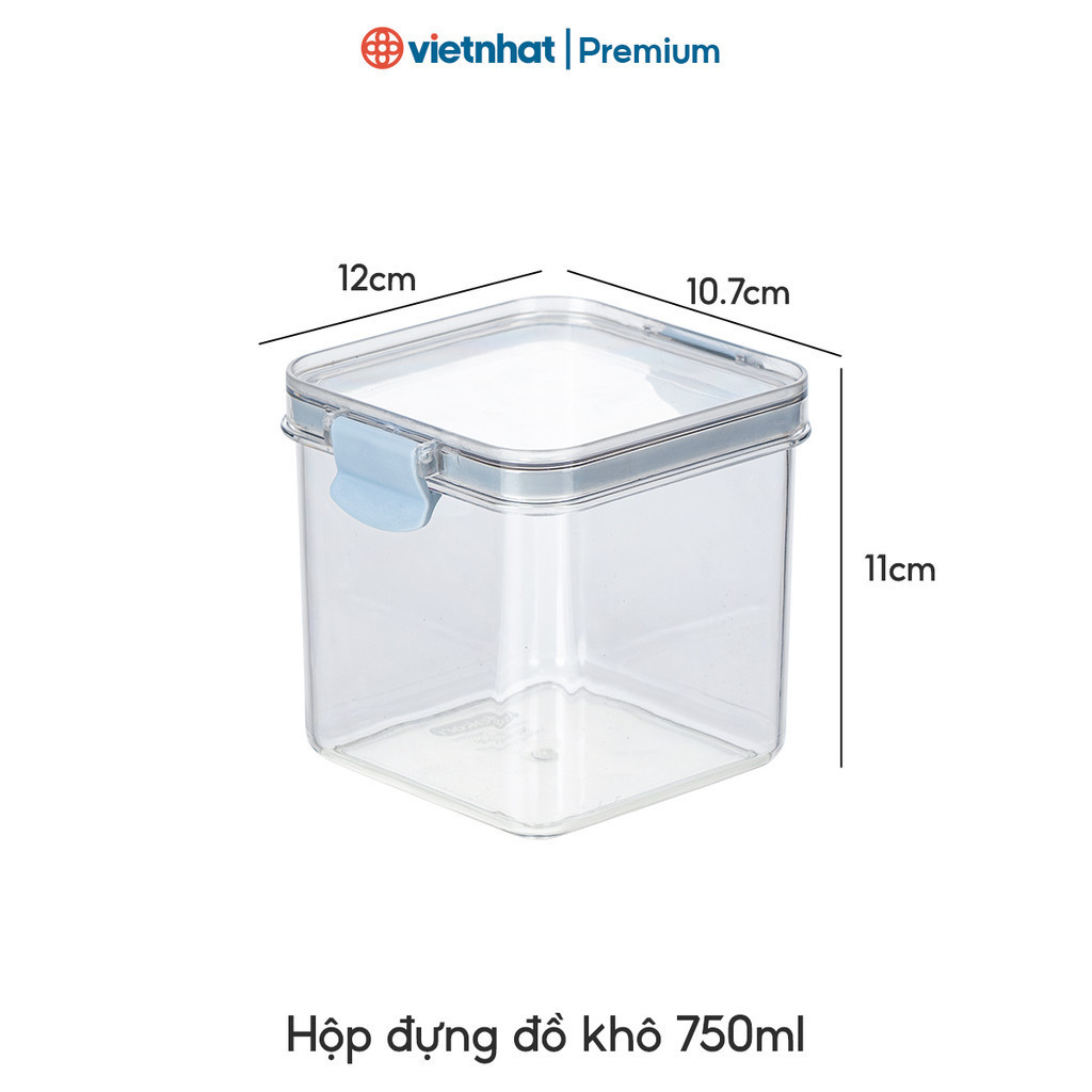 Hộp đựng thực phẩm đồ khô, có nắp cài kín cao cấp Hokori HKH Nhựa Việt Nhật  6590 AMIZIN