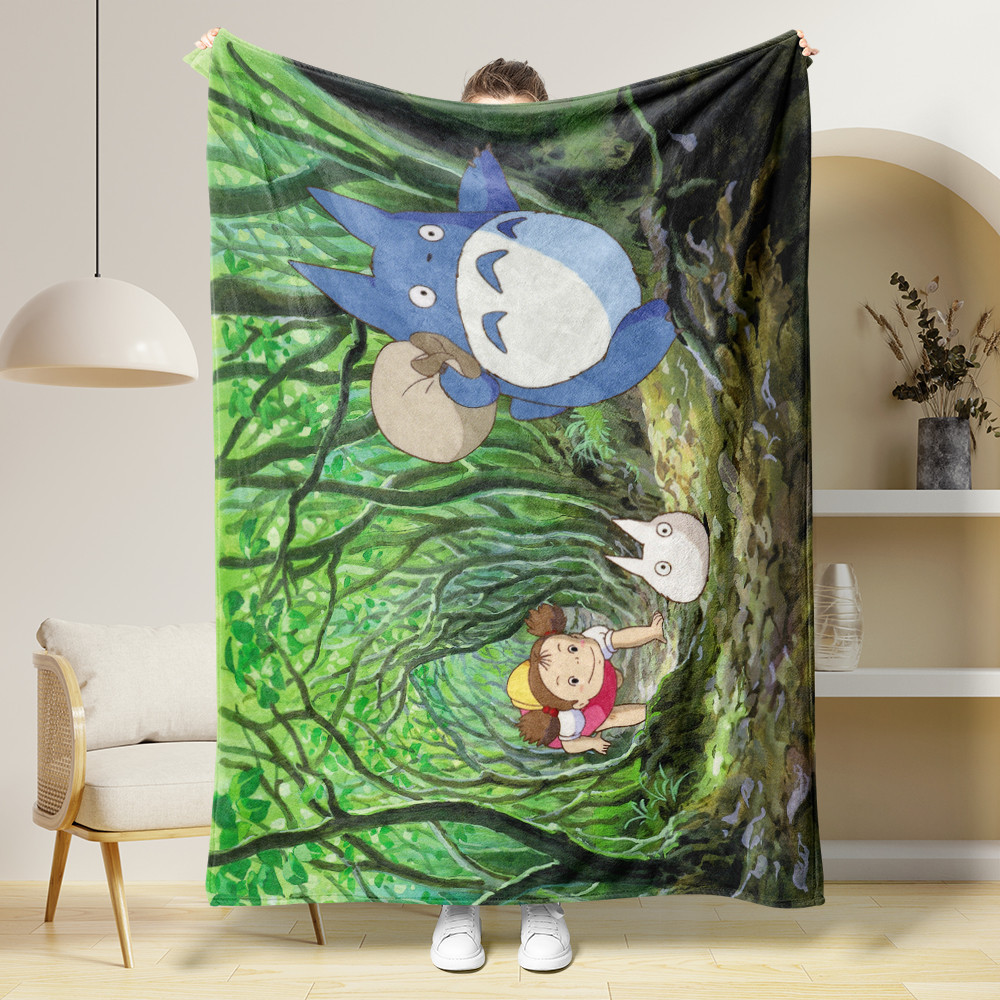 Hàng Xóm Của Tôi Totoro Flannel Chăn Một Mặt In Flannel Chăn Điều Hòa Không Khí Chăn Món Quà Tốt Nhất Cho Người