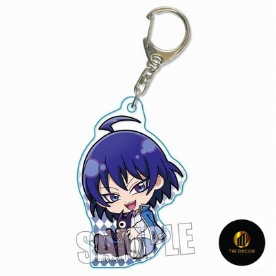 ( Mica trong acrylic ) Móc khóa IRUMA GIÁ ĐÁO Mairimashita! Iruma-kun ver ÔM anime chibi xinh xắn