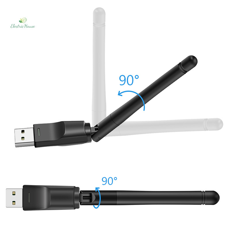 [Nhà điện] Bộ chuyển đổi WiFi USB MT7601 Thẻ mạng không dây 150Mbps RTL8188 Card mạng Bộ thu Wi-Fi cho máy tính để bàn Máy tính xách tay 2.4GHz mới