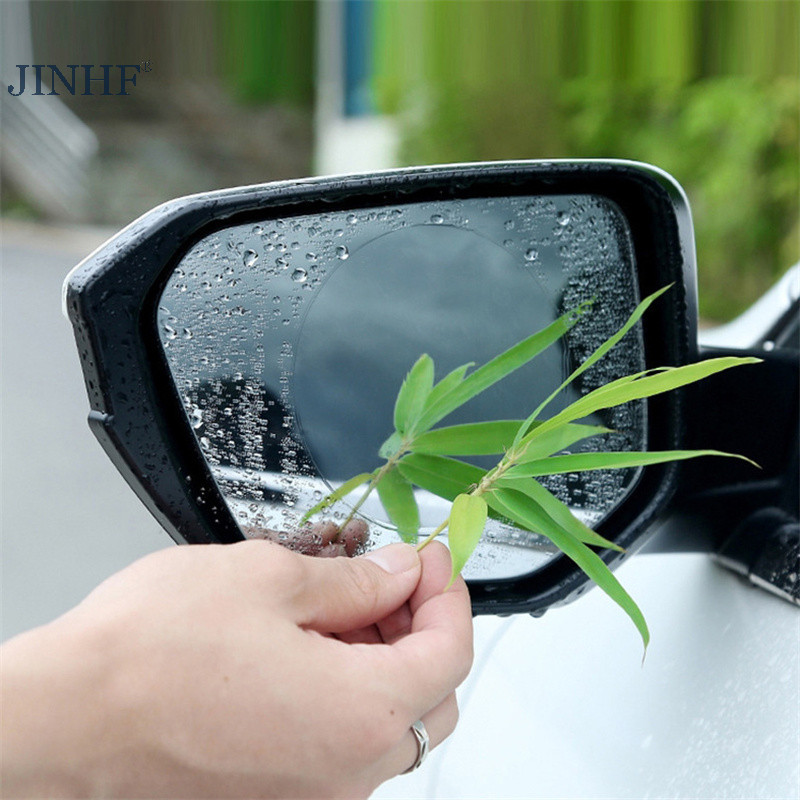 Jinhf Bộ 2 Miếng Phim Dán Gương Chiếu Hậu Ô Tô Chống Sương Mù, Chống Thấm Nước, Chống Mưa, Bảo Vệ Cửa Sổ Xe