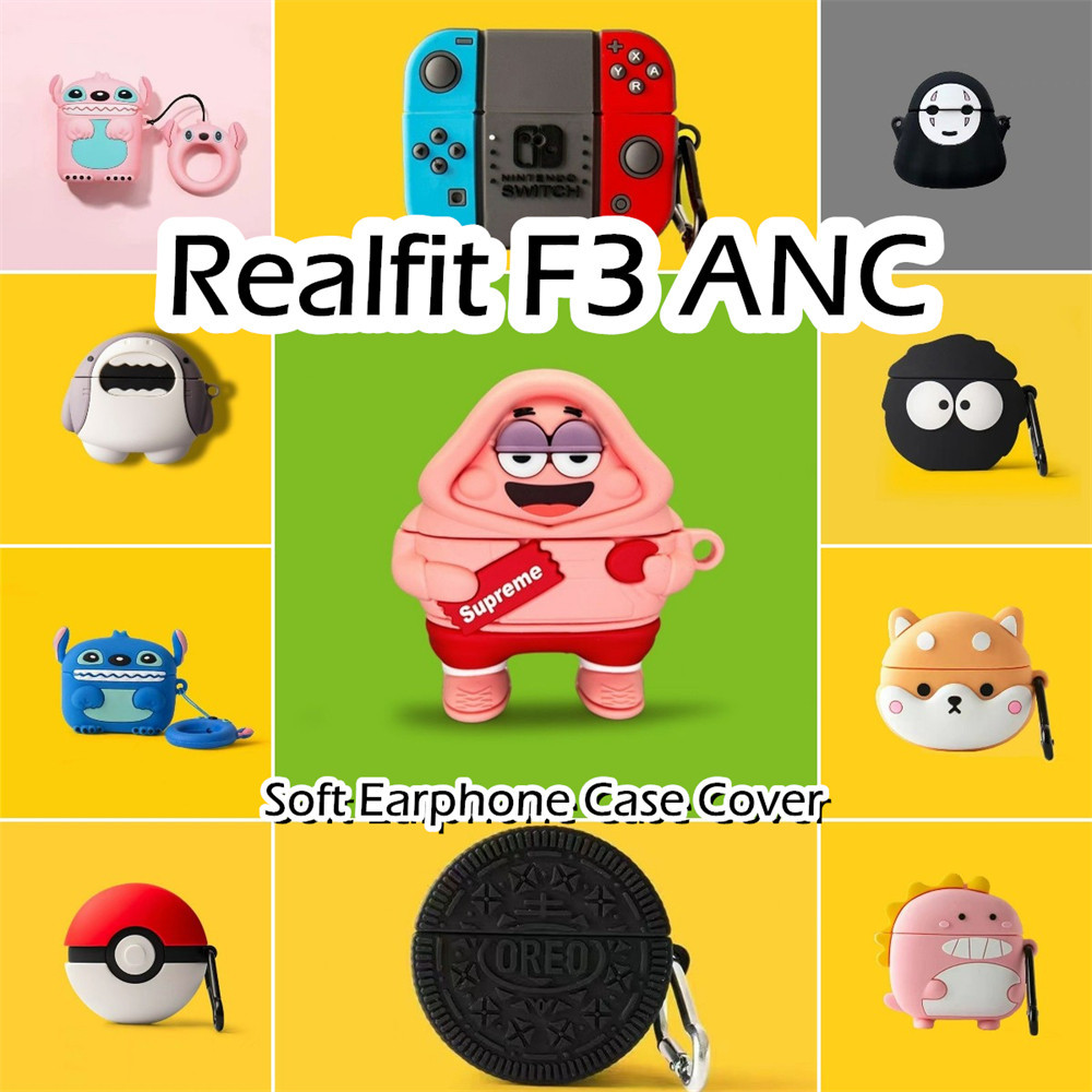 [Ngôi sao tương lai] Dành cho vỏ Realfit F3 ANC Vỏ tai nghe silicon mềm hoạt hình dễ thương Vỏ NO.1