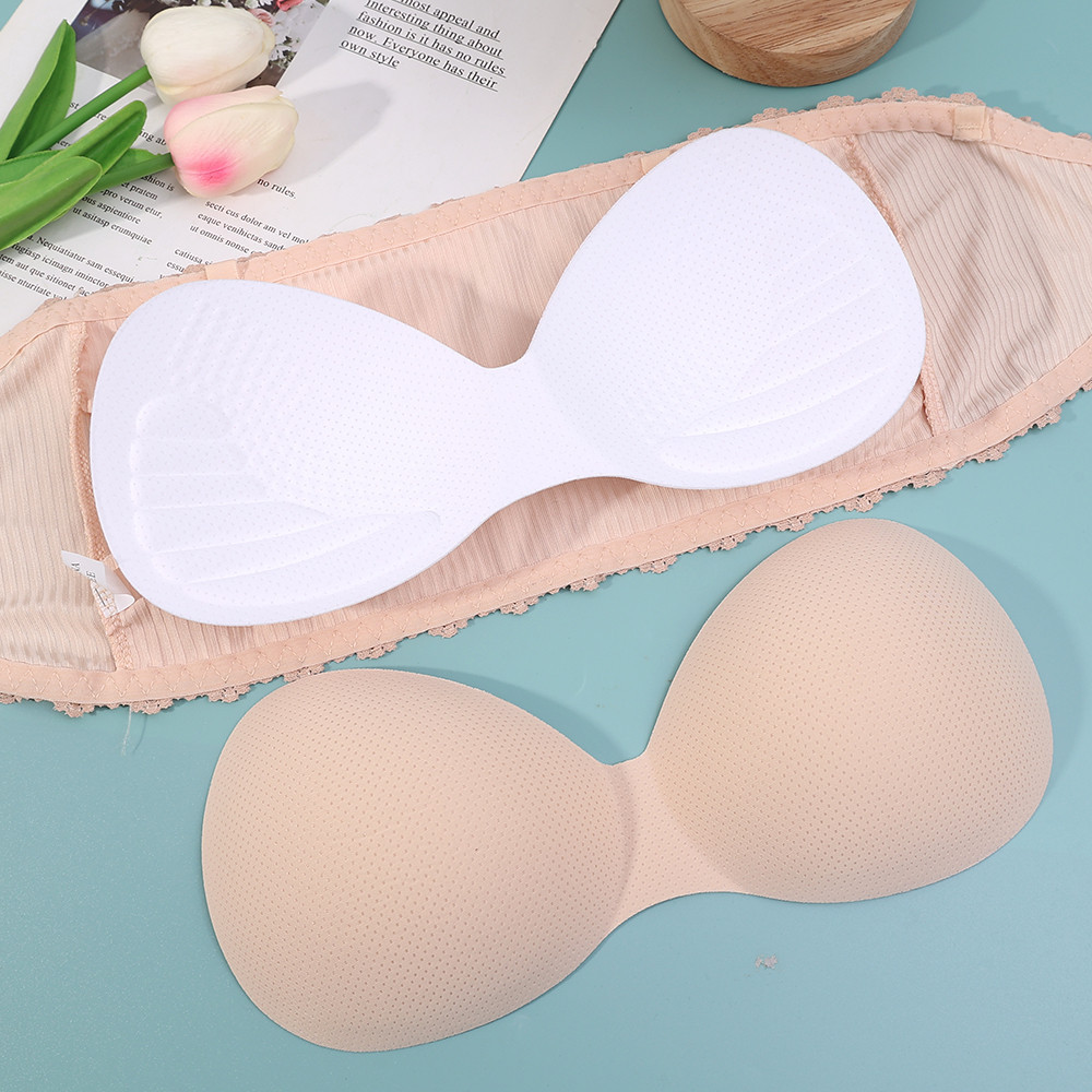Thảm xốp xốp - Tấm lót ngực cao su một mảnh dành cho nữ - Dành cho đồ bơi Bikini Brassiere - Phụ kiện đồ lót - Push Up Insert Bra Padding - Có thể tháo rời, thoải mái, thoáng khí