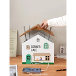 Máy Tính Để Bàn wifi Router Hộp Bảo Quản Ổ Cắm Gỗ Bộ Top Box Kệ Mặt Bàn Trang Trí Dây Hộp Sắp Xếp — ảnh 4