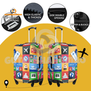 Disney Mickey Travel Hành Lý Có Thể Giặt Được Vali Bảo Vệ Chống Trầy Xước Vali Phù Hợp Với 18-32 Inch