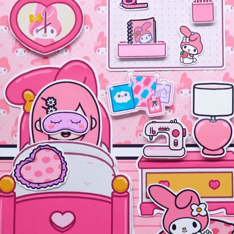 Toka world Mặc Đồ Búp Bê Giai Điệu kuromi toca boca nhà búp bê giấy ngôi nhà búp bê Đồ Chơi - Squishy - Kuromi