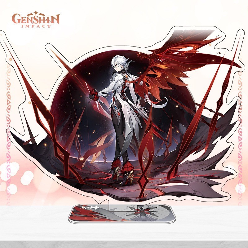 Genshin impact figure Navia Acrylic stand Furina stand Màu nước phong cách đứng