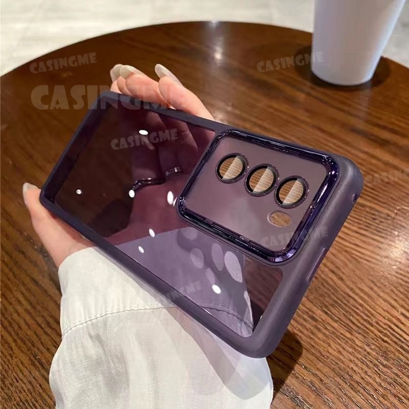 Oppo Reno 13 12Pro 5G 2024 Vỏ Trong Suốt Cho Oppo Reno 12 Reno12 OppoReno12 Pro 12Pro 5G 4G 2024 Vỏ Điện Thoại Mạ Trong Suốt Mềm Mỏng Trong Suốt Vỏ Bảo Vệ Camera Trong Suốt