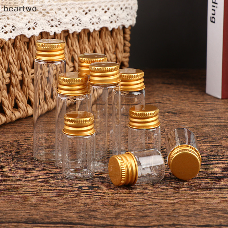 < Beartwo > 10 Cái 5 / 7 / 10 / 14 / 18 / 20ML Chai Thủy Tinh Nhỏ Lọ Thủy Tinh Kín Chai Chúc Chai Đẹp