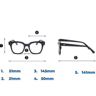 Mắt kính chữ V hai chấm phong cách hàn quốc, Kính mát nam nữ không độ giả cận hàng cao cấp Styley K01