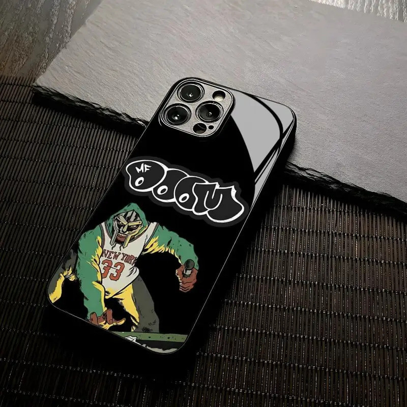 Ốp Điện Thoại BK-1 MF DOOM Rapper Cho iPhone 17,15 13 12 14 11 Pro Max Mini X Xr Xs 8 Plus Kính