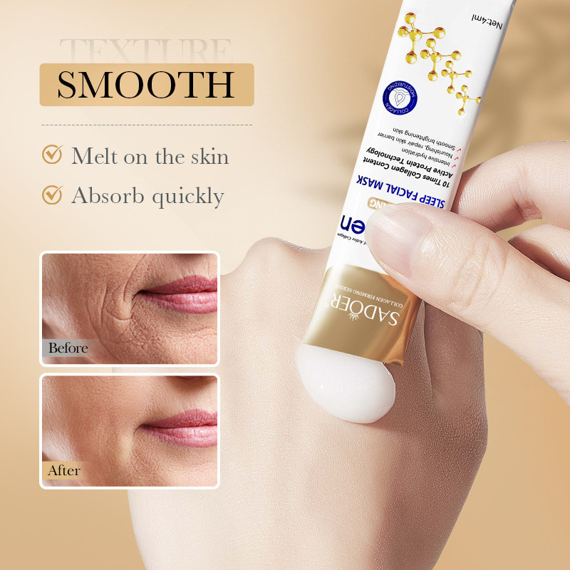 Mặt nạ ngủ chống nhăn SADOER Collagen để làm sáng da dưỡng ẩm làm săn chắc da 20 cái / hộp