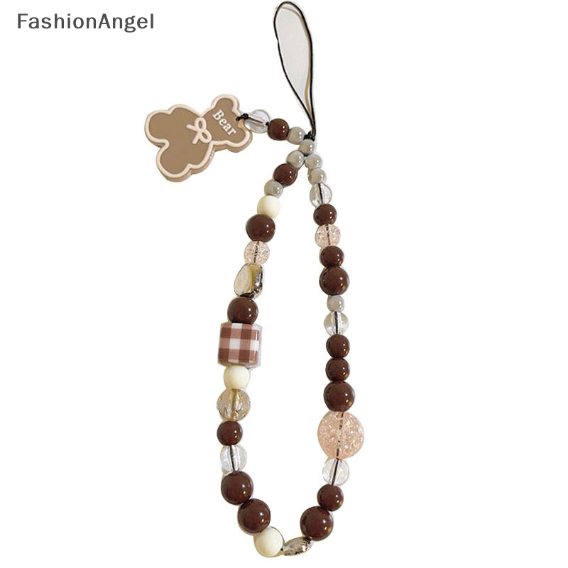 FashionAngel Xanh Hồng Nơ Hạt Dây Chuỗi Điện Thoại, Dây Đeo Cổ Tay, Chống Mất, Phụ Kiện Túi