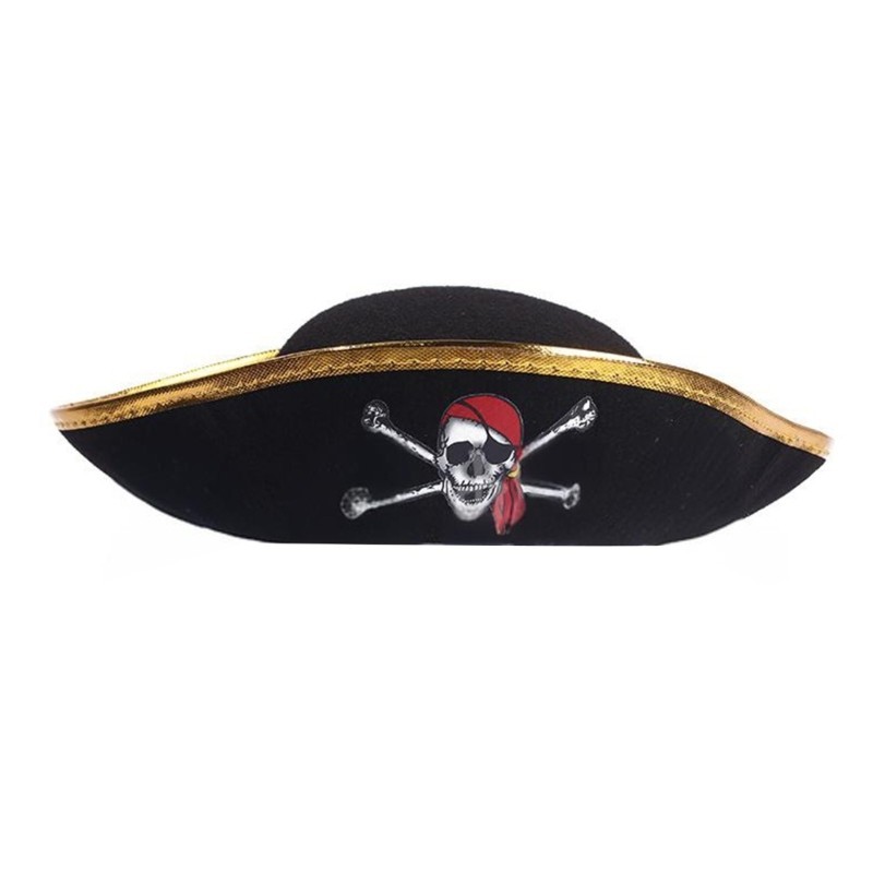 Mặt Trăng Đầu Lâu Tricorne Nón Cosplay Mũ Cướp Biển Biểu Diễn Sân Khấu Nón Đạo Cụ Dự Tiệc
