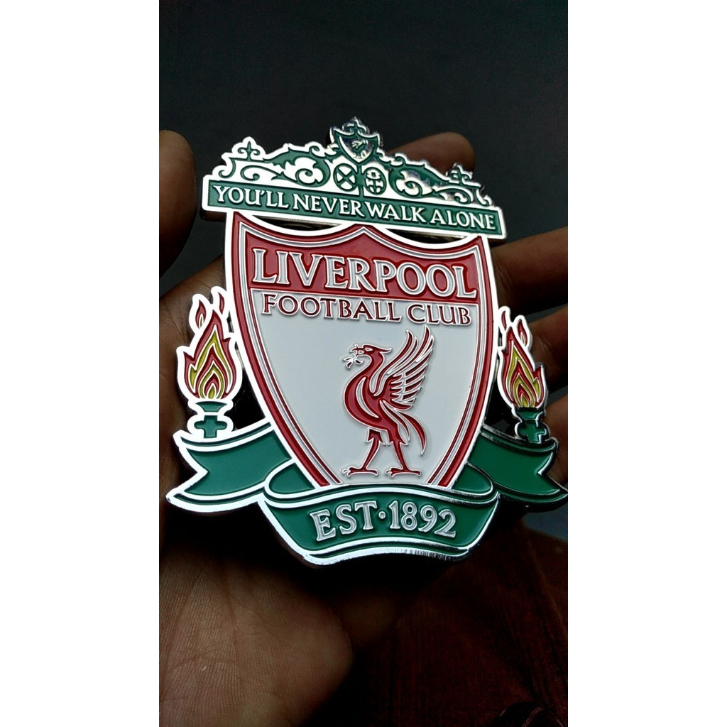 Liverpool Kim Loại Xe Dán Đội Bóng Đá Câu Lạc Bộ Logo Ký Hiệu Ô Tô Trang Trí 3D L.F.C Chống Trầy Xước Decal