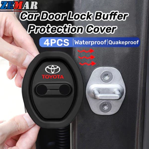4 Toyota Silicone Khóa Cửa Ô Tô Vỏ Bảo Vệ Khóa Cửa Giảm Chấn Im Lặng Phụ Kiện Cho Agya Raize Calya Avanza Veloz Rush Kijang Innova Yaris Corolla Cross bZ4X RA