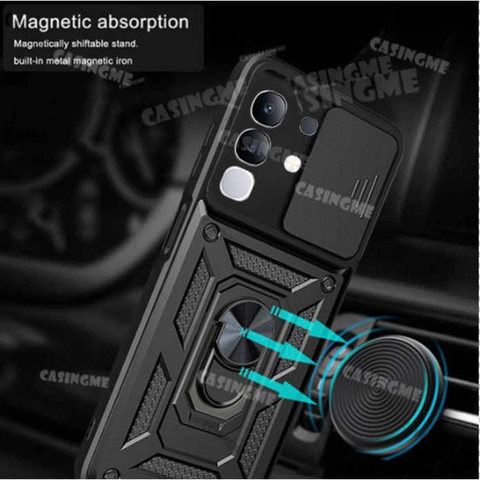 Dành Cho Vivo Y29 4G 2025 Vỏ Giáp Chống Sốc Cho Vivo Y29 4G VivoY29 Y29 Y39 29Y Y 39 29 Giá Đỡ Vòng Từ Tính Ô Tô Đẩy Kéo Camera Bảo Vệ Vỏ Điện Thoại Vỏ Camera Ốp Lưng