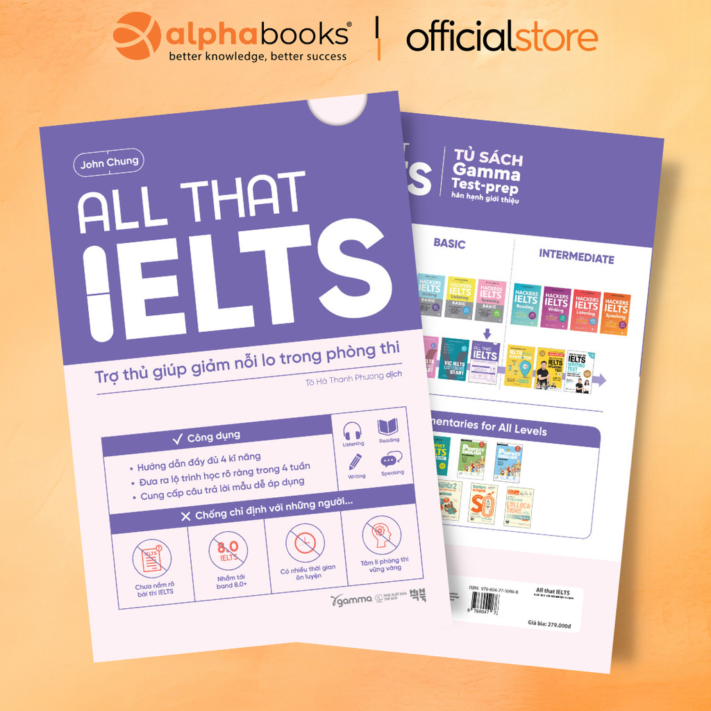 Sách - All That IELTS - Trợ Thủ Giúp Giảm Nỗi Lo Trong Phòng Thi (Gamma)