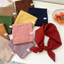 68 Màu Trơn Thời Trang Hàn Quốc Mặc Bên Ngoài Mùa Xuân Thu Cotton Khăn Vuông Nhỏ