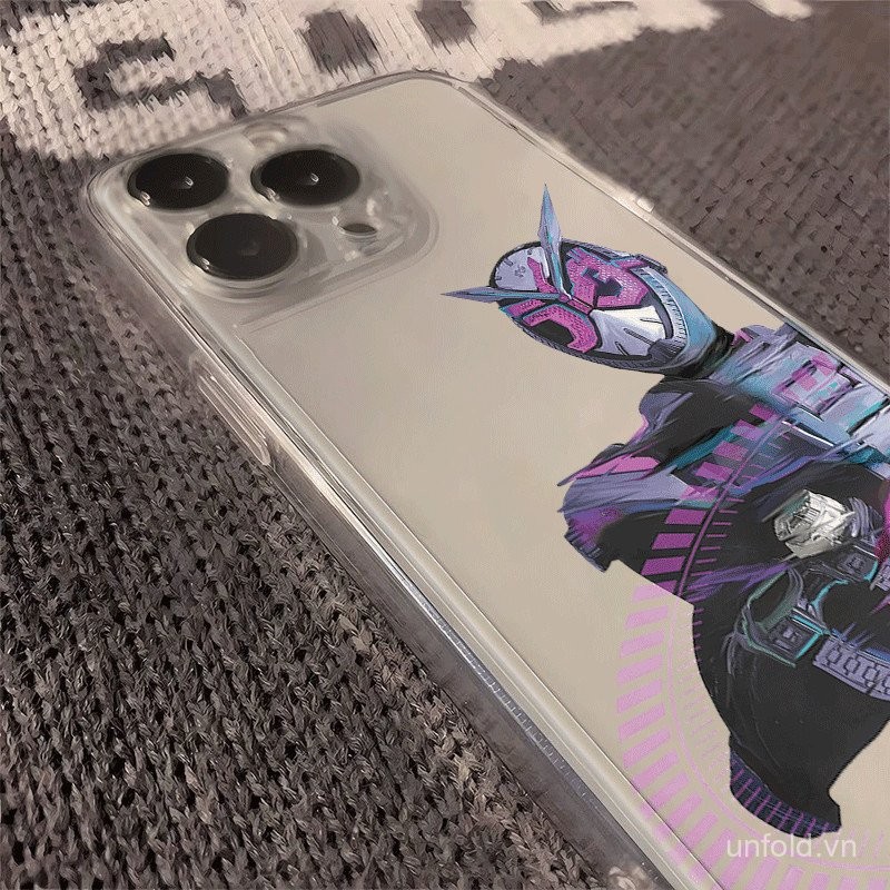 Ốp điện thoại phong cách tranh sơn dầu Kamen Rider phong cách anime QYJS tương thích với iPhone 16 15 14 13 PoMax 11 12 PRO X XS XR XSMAX 14 15 16 PLUS 7 8 Plus, ốp mềm trong suốt AQ0T